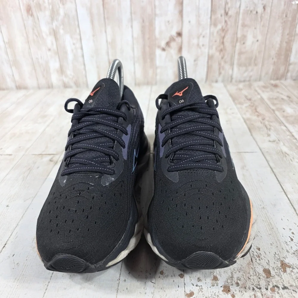 Mizuno Wave Sky 6 Womens Running Shoes Black Orange J1GD220222 Size 6.5